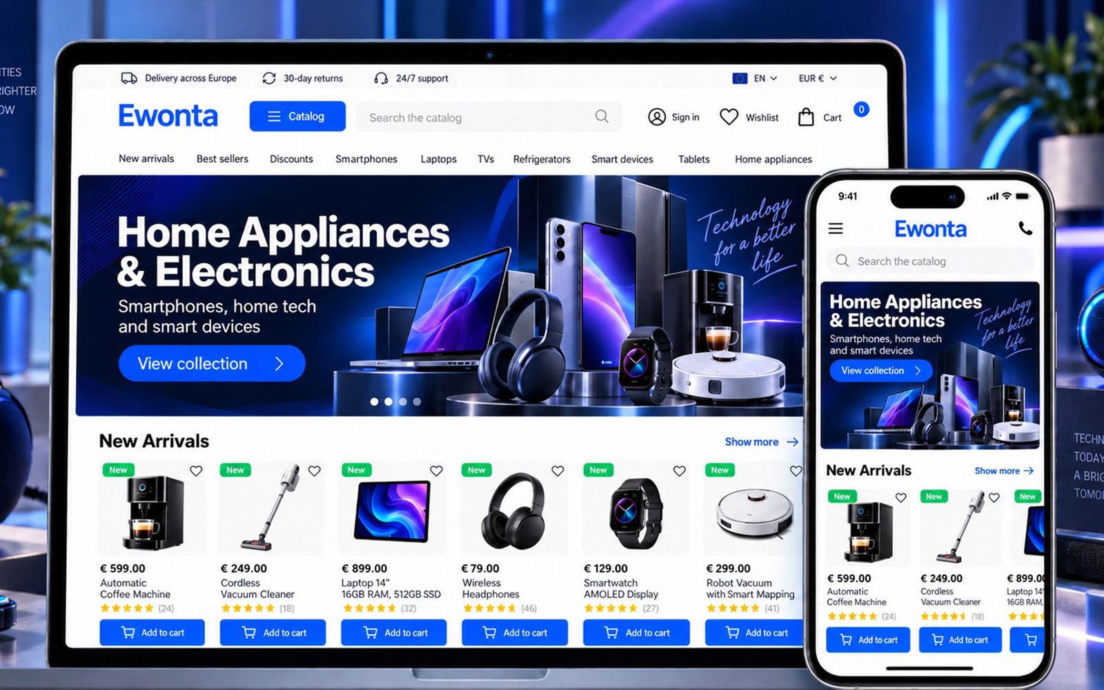 PrestaShop Theme for Electronics & Home Appliances | Ewonta