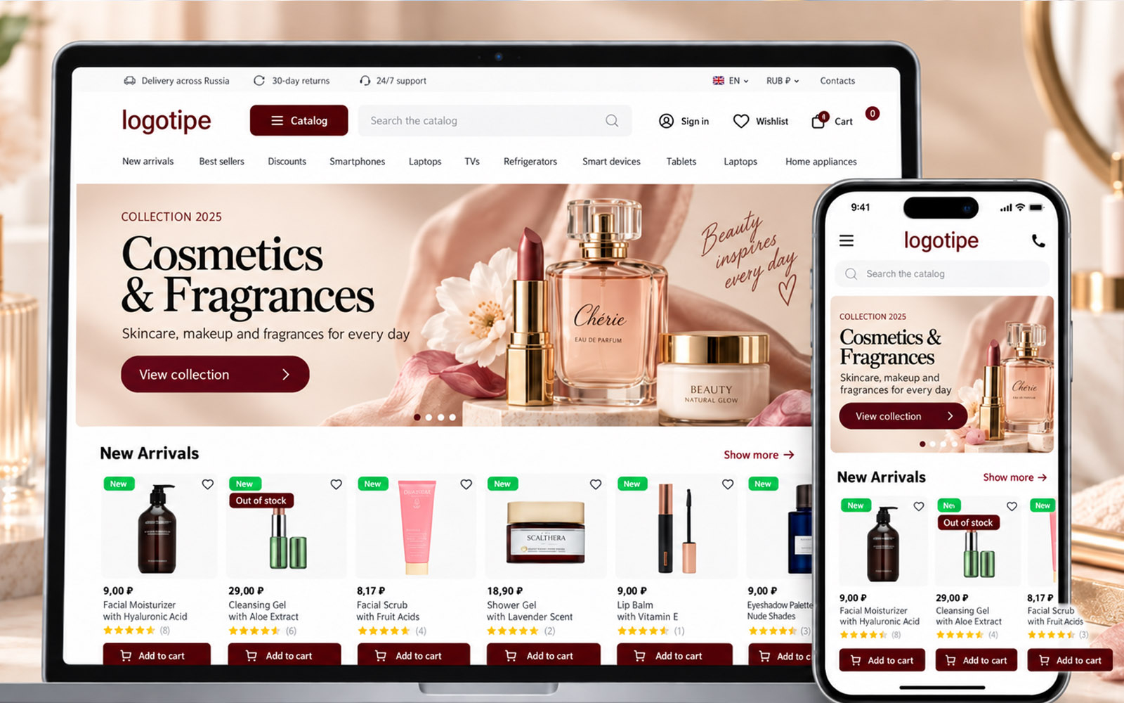 PrestaShop Theme for Cosmetics & Perfume Stores | Ewonta