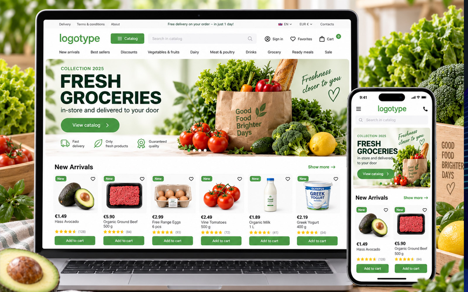 PrestaShop Theme for Grocery Stores & Food Delivery | Ewonta