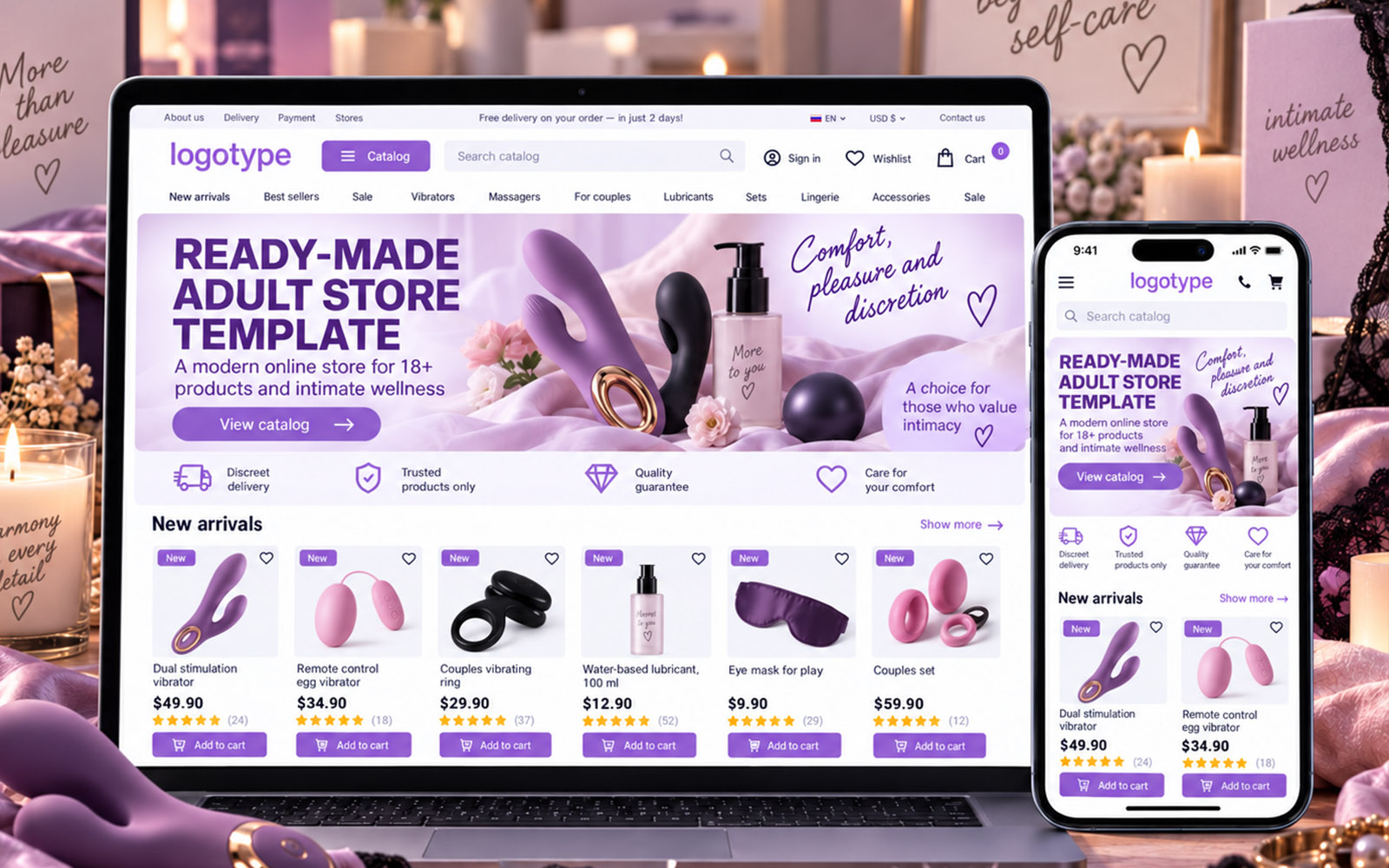 A ready-made online sex shop on PrestaShop | Ewonta